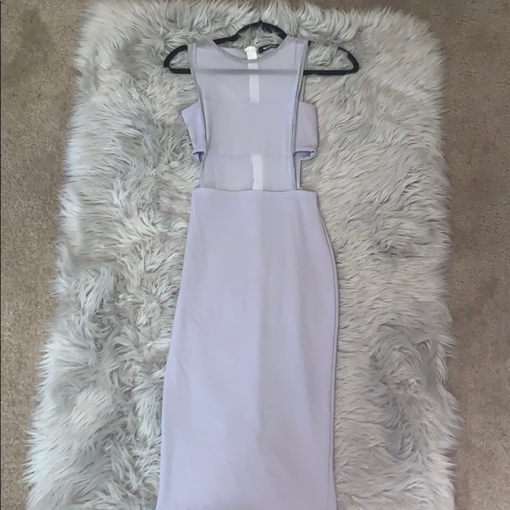 Mesh Midi Cutout Mesh Dress